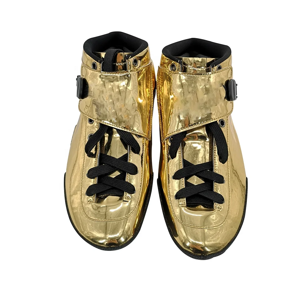 

ODM/OEM welcome upscale luxury gold color carbon inline professional speed skates upper boot