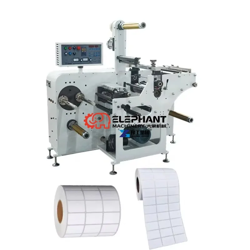 New Rotary Slitting Die Cutting Machine CE Certified for Blank Plain Paper Label Sticker HMQ-320YC Factory Sale