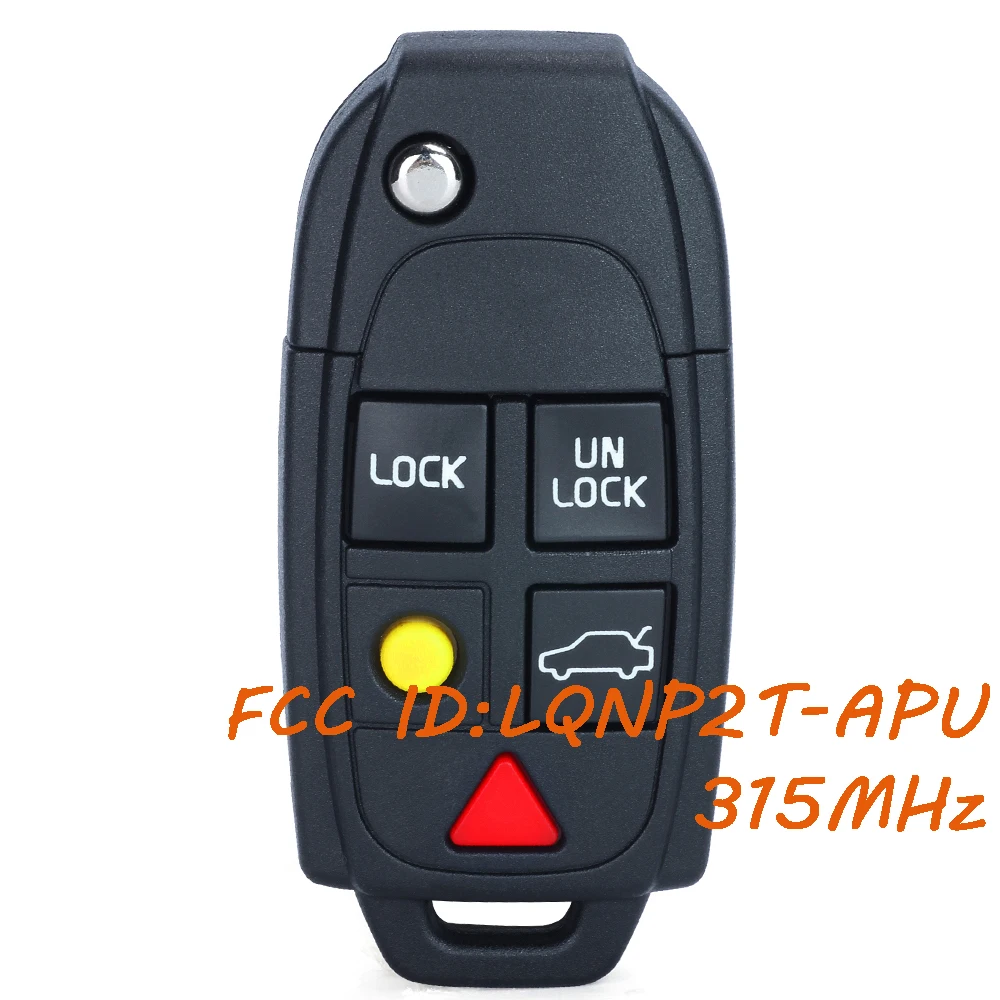 

KEYECU LQNP2T-APU 315 МГц для Volvo S60 S80 V70 XC70 XC90 8626556 8688799 Умный пульт дистанционного управления ID48 чип 5 кнопок