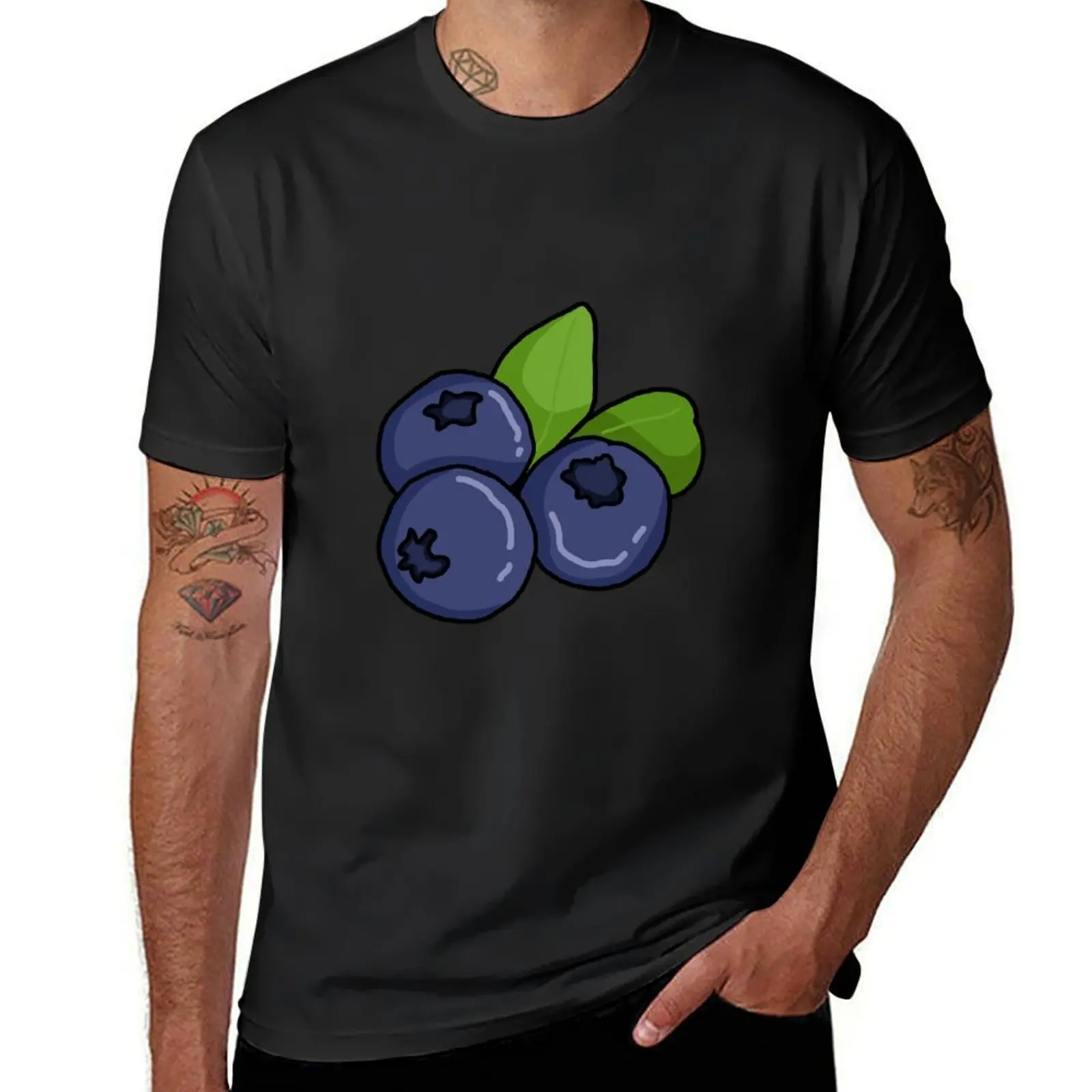 Blueberries T-Shirt aesthetic clothes summer top blanks Short sleeve tee men t shirts