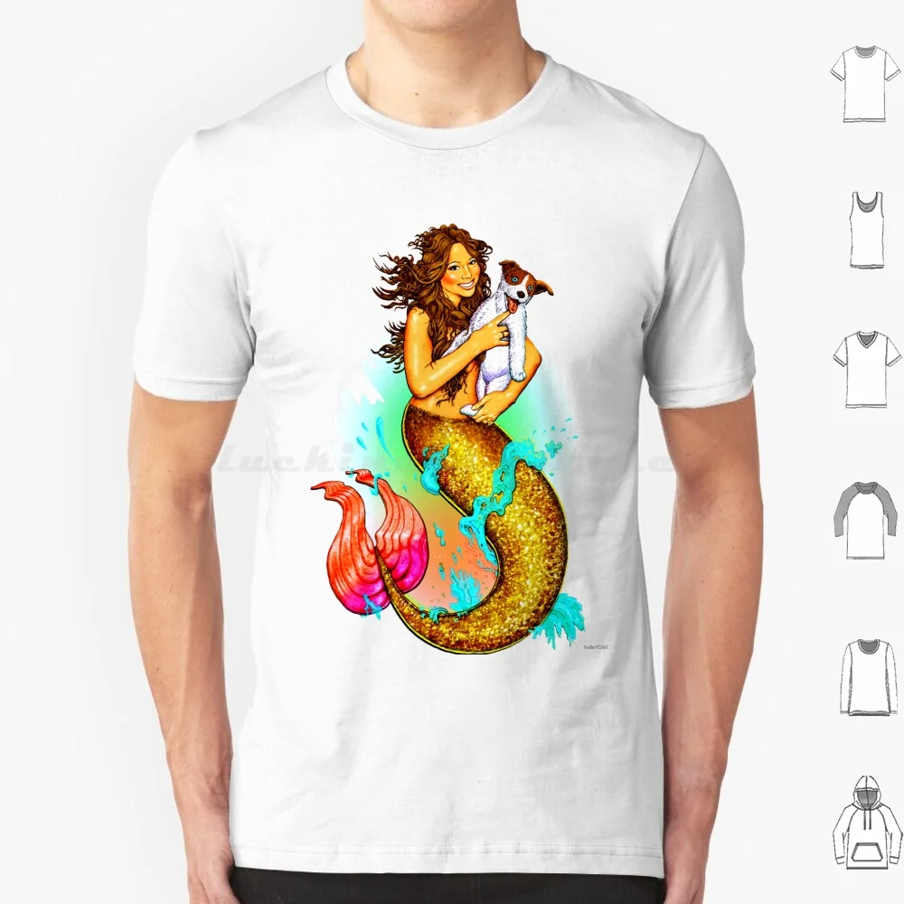 Mer-Iah T Shirt Cotton Men Women DIY Print Mimi Lambily Puppy Mermay Pop Mermaid Retro 90s Pride Drag Drag Queen