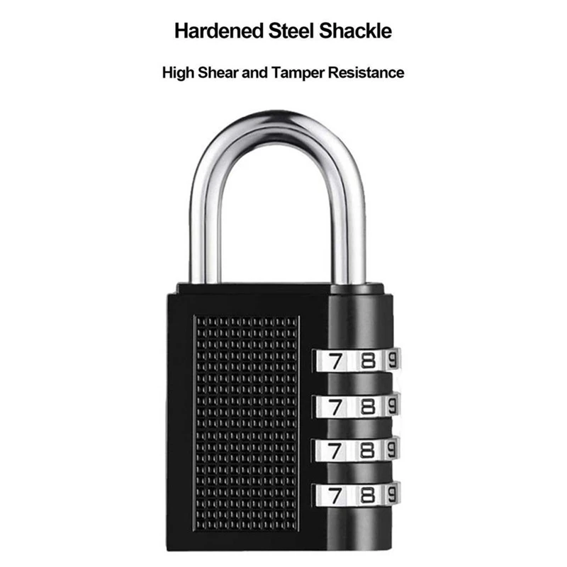 Outdoor Long-Handle Waterproof Combination Padlock Padlock 4-Digit For School Locker Gym Locker Fence Door