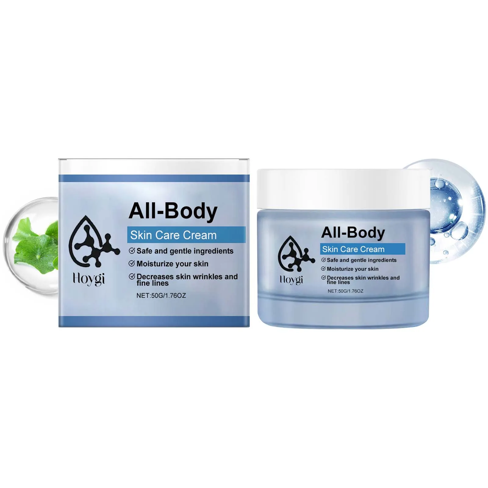 

"All-Body Skin Care Cream – Deep Moisturizing & Anti-Wrinkle for Face & Body – Safe for Sensitive Skin – 500g/1.76oz"