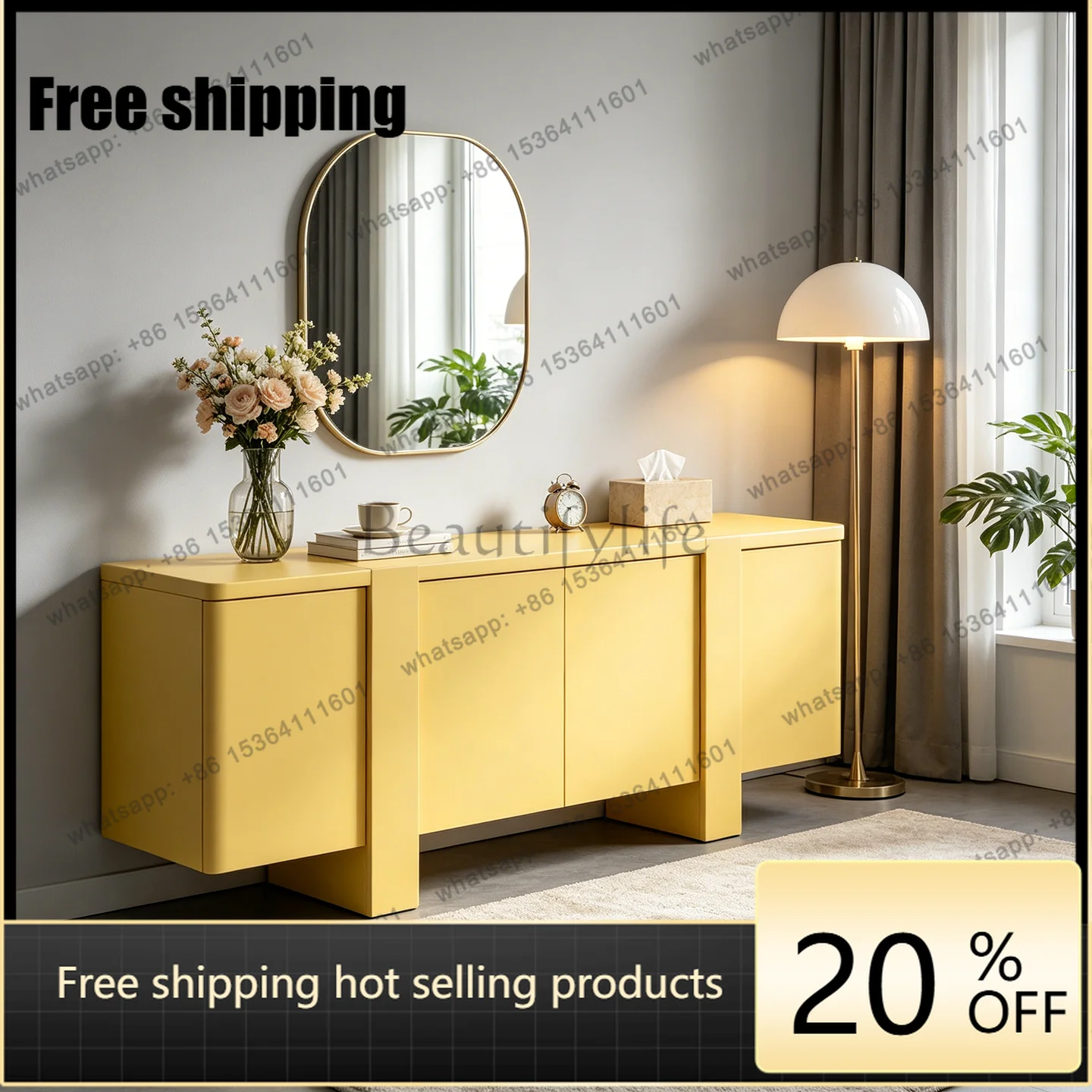 HOT  medieval style integrated living room locker light luxury high-end storage decorative cabinet