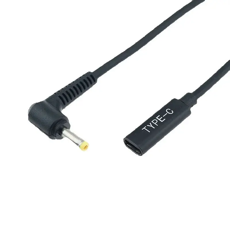 DC 20V 4.0 1.7mm 90 Degree Male to USB 3.1 Type C USB-C Female jack Power Plug PD Emulator Trigger Charge Cable 10cm for Laptop
