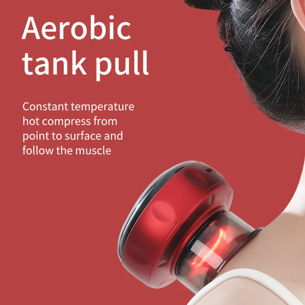 ذكي فراغ الحجامة تدليك جهاز كهربائي التدفئة ميريديان الجسم كشط الساخن ضغط الاسترخاء مدلك المنزل/SPA الصحة