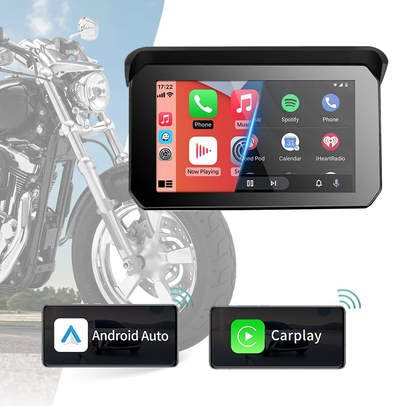 CarPlay Lite C5 SE Portable Motorcycle GPS Wireless Android Auto Screen IPX7 Waterproof 1 Year Warranty IPS
