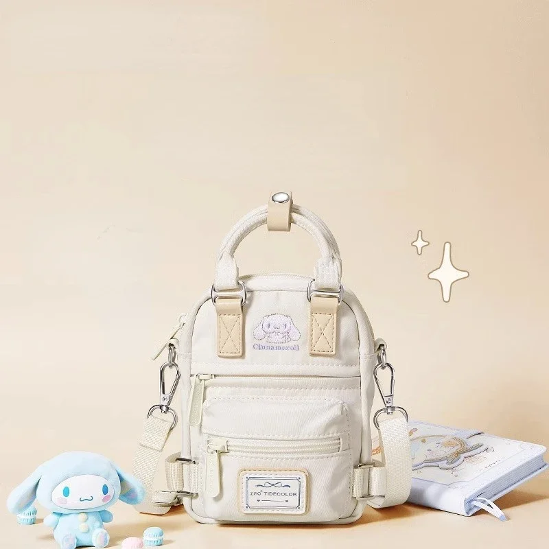 Sanrio Cinnamoroll Crossbody Bag Trendy Casual Large-capacity Student Bag Shopping and Travel Portable Handbag Birthday Gift