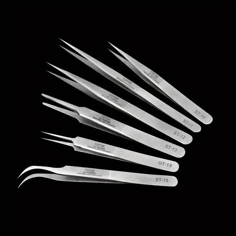 Pince à sourcils, outils d'extension de faux cils, Hyperfine, haute précision, Anti-acide, 1 pièce