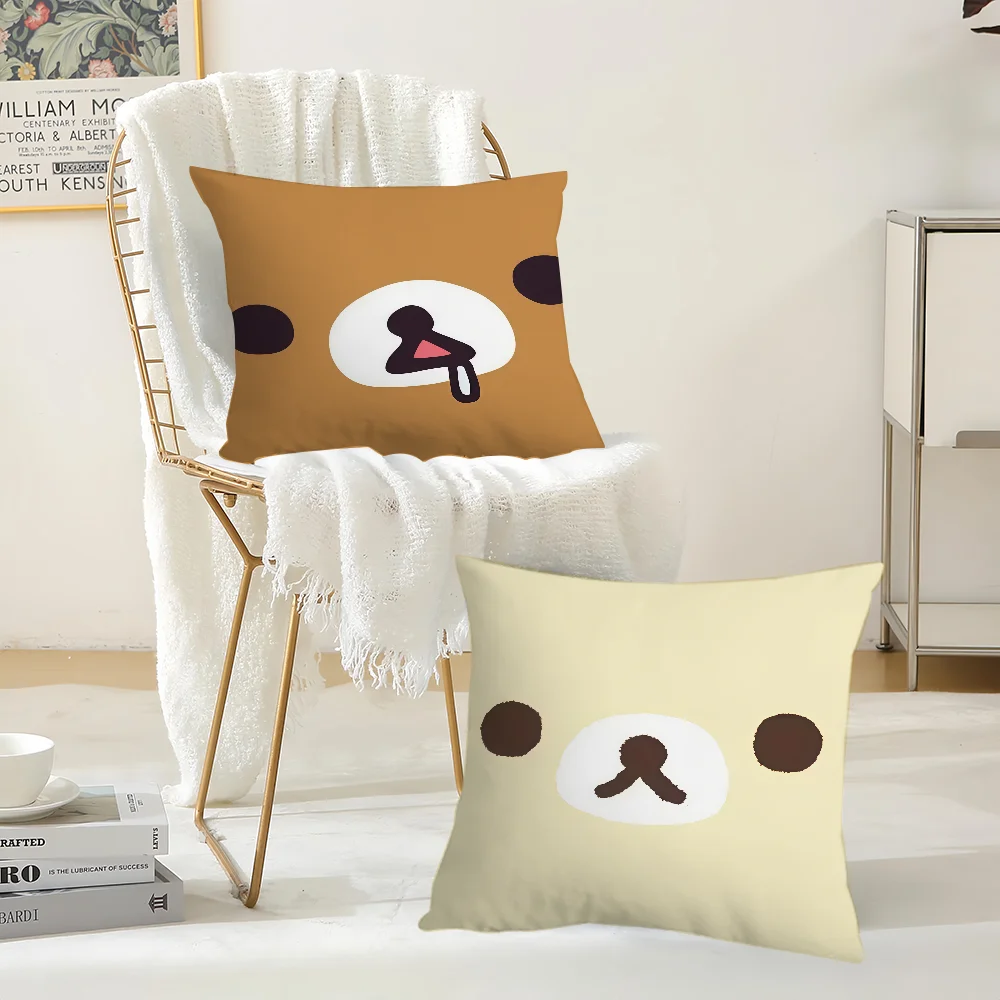 Cartoon R-rilakkuma Anime Pillow Case Suitable For Bedrooms Living Rooms Cars Home Decoration
