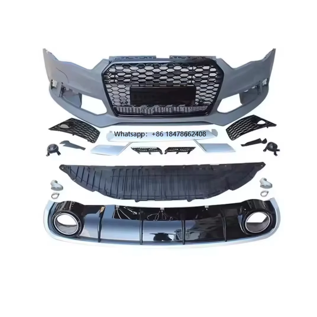 

High Quality Car Bumper to Rs6 Body Kits Front Bumper With Grille for A6 S6 C7 C7.5 2012 -2018 Body Kits