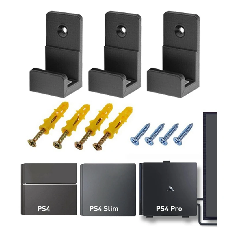 3Pcs/Set Wall Mount For PS4 Universal Controller Holder Stand Storage Rack With Screws