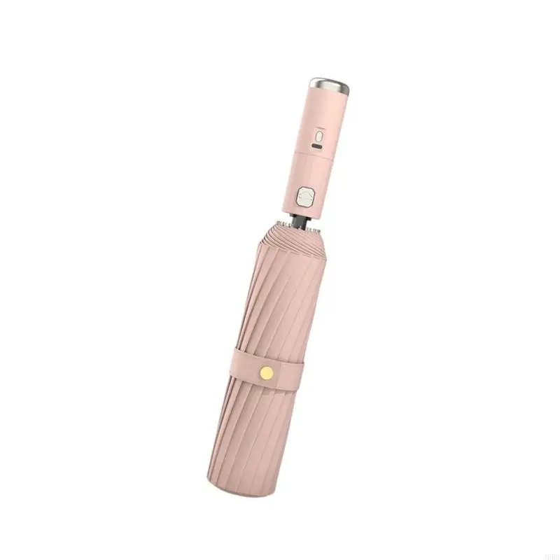 j6bb مظلة مطرقة من الشمس المحمولة مع builts في USB C القابلة لإعادة الشحن المظلات حماية الشمس