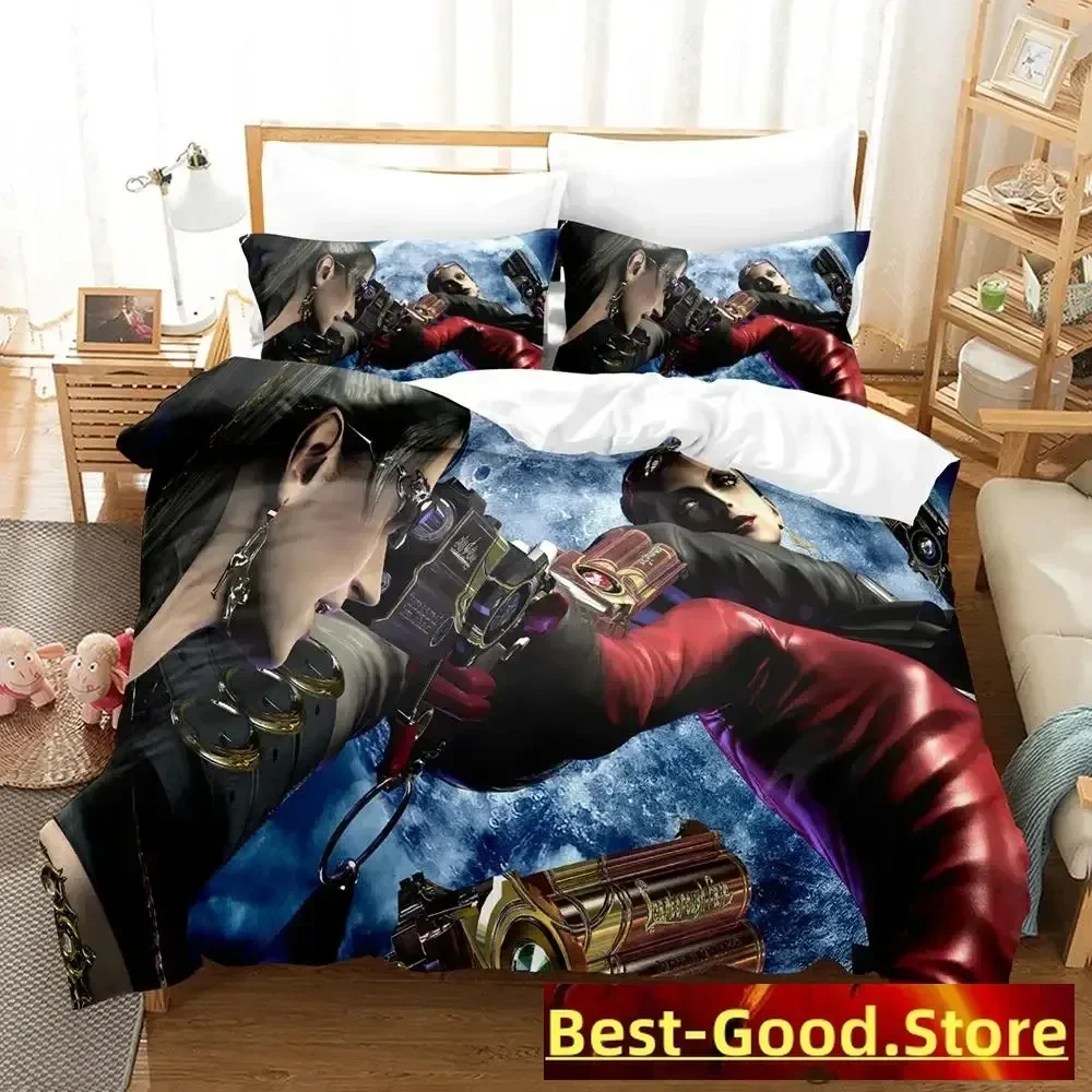 

2023 Bayonetta Bedding Set Single Twin Full Queen King Size Bed Set Adult Kid Bedroom Duvetcover Sets Anime parure de lit Bed