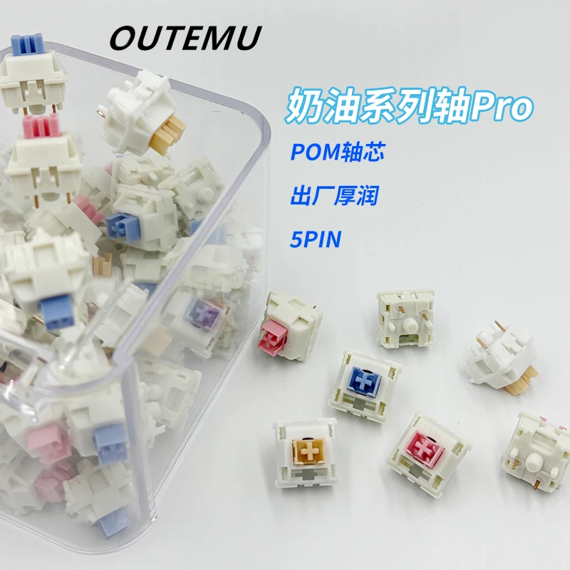 

Outemu Switches Lubed Mechanical Keyboard Switch 5Pin Silent Tactile Linear Cream Blue Pink Yellow Custom Gaming RGB MX Switches