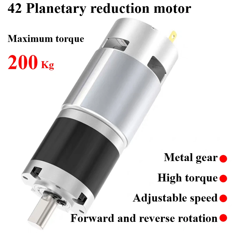 12V24V Planetary Gear DC Low-Speed Motor DC 775 Long Life Ultra-High Torque Forward And Reverse 42mm Planetary Brushed GearMotor