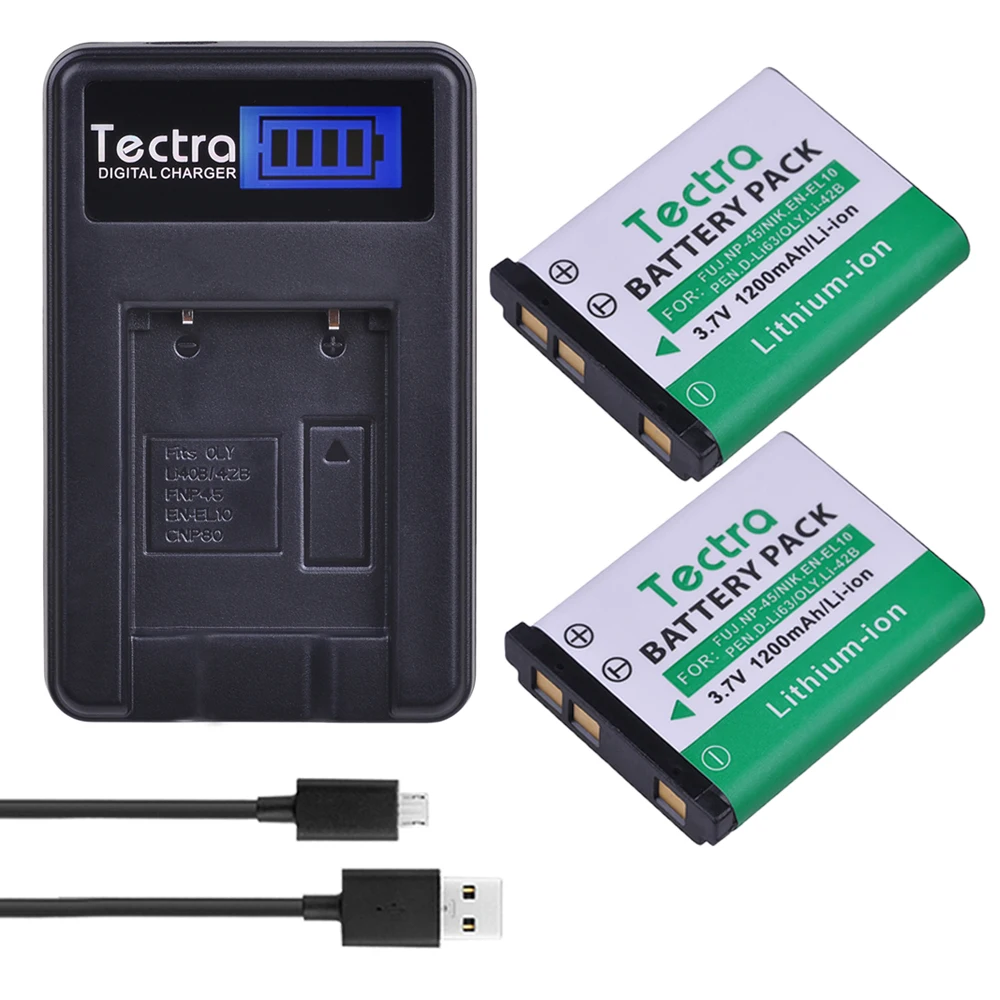 1200mAh EN-EL10 ENEL10 Battery + LCD USB Charger for Nikon Coolpix S4000 s210 s220 s205 s230 s570 Fuji Finepix XP90 SLR Camera