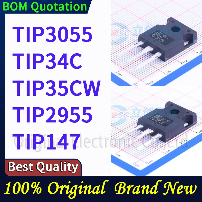 

5 шт./лот TIP3055 TIP34C TIP35CW TIP2955 TIP147 В наличии Оригинальные высококачественные компоненты