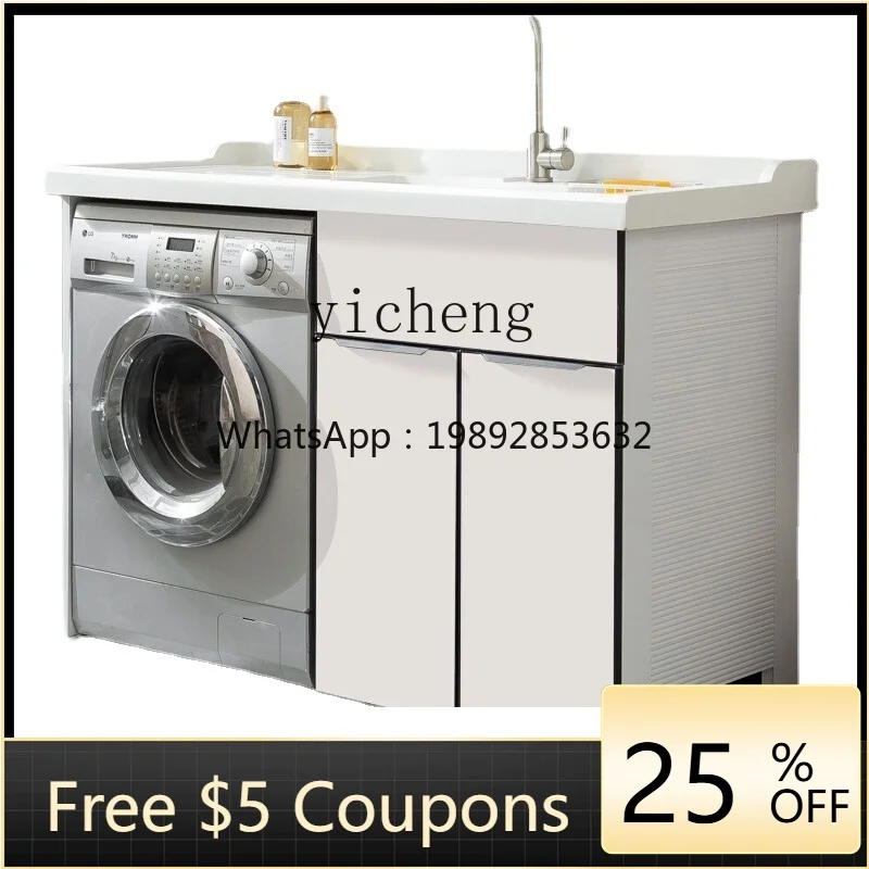

Alumimum Washing Machine Cabinet Wash Wardrobe Balcony Combination Laundry Tub Sink Basin Surface
