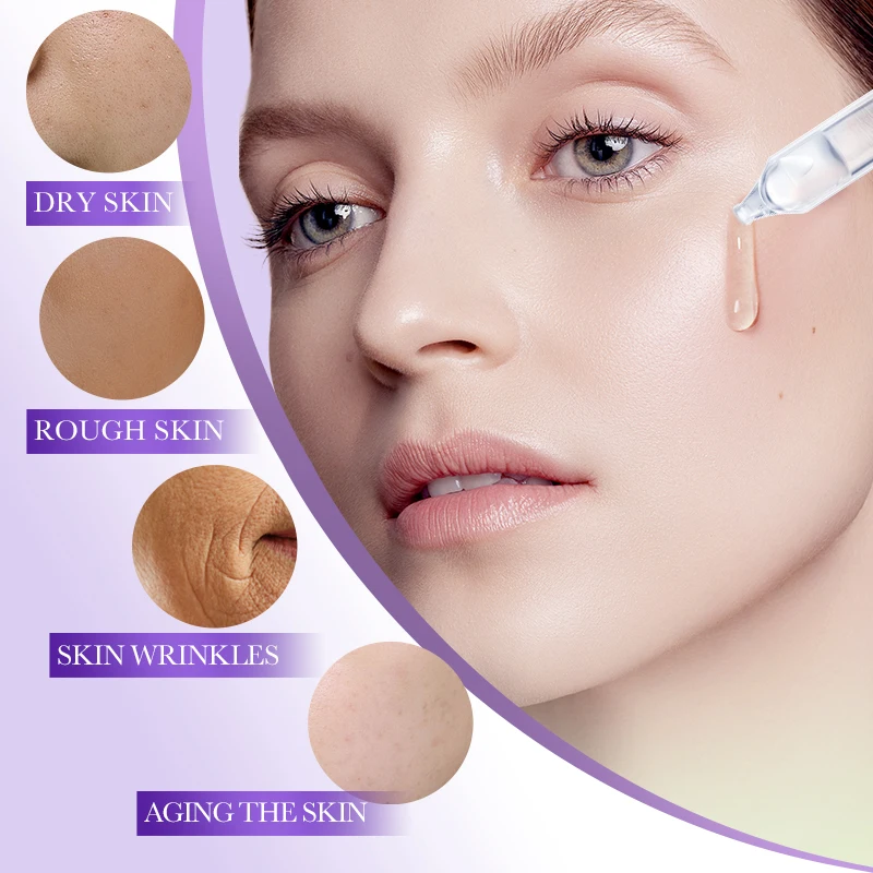 Vitamin C Retinol Essenz Flüssigkeit Hyaluronsäure Sub-Polish Essenz Feuchtigkeitsspendend Anti-Falten Straffend Feine Linien Verblassen Hautpflege – Detail 4