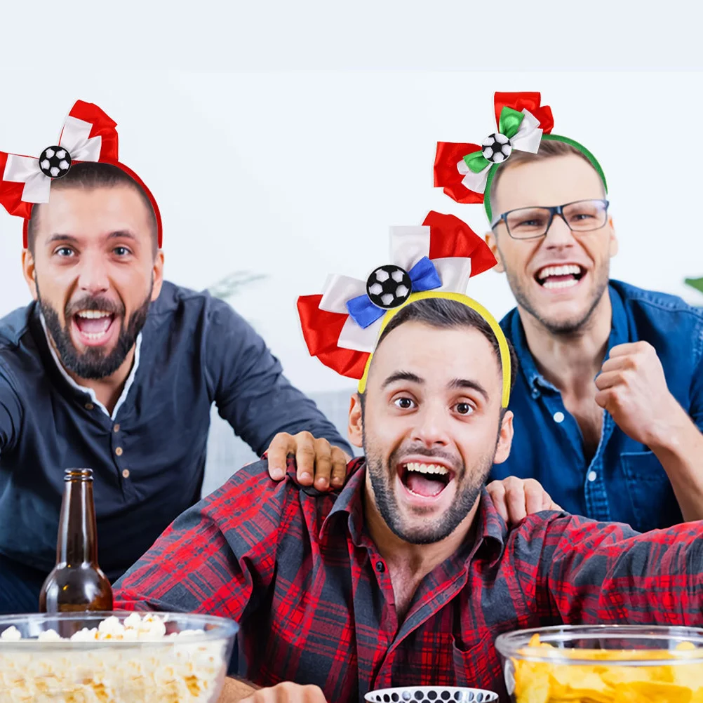 

6Pcs Soccer Headband Celebration Party Hairband Festival Head Decoration Football Fans Accessories Colors National