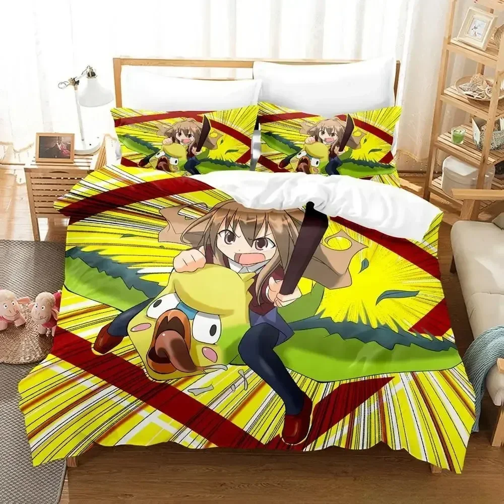 

New Toradora Bedding Set Cartoon Anime three-piece set Adult Kid Bedroom Duvet cover Sets 3D Kawaii Girls roupa de cama casal