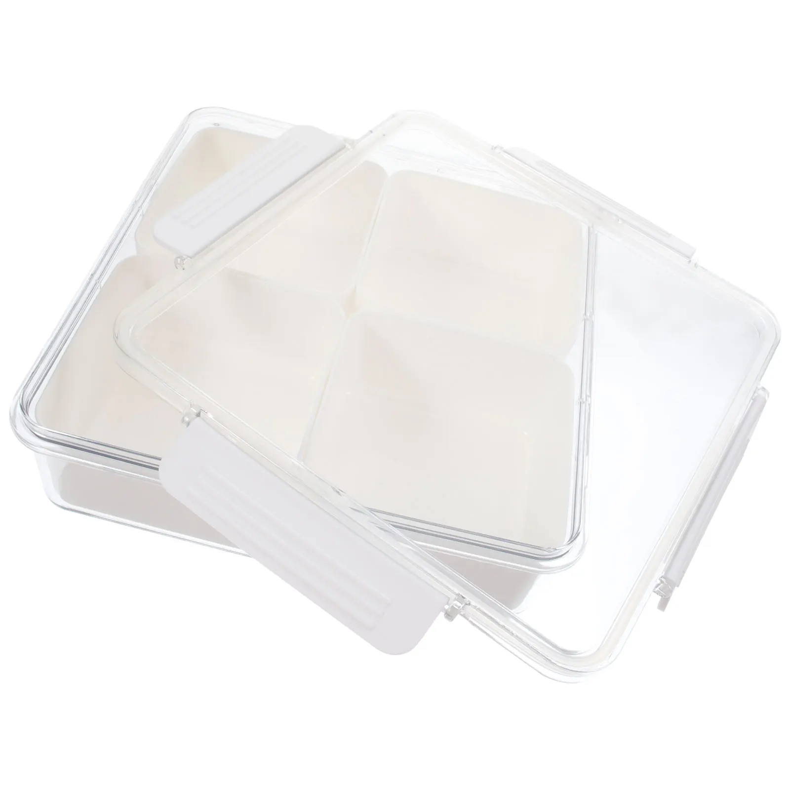 

Fruit Plate Partition Box Dry Snack Containers Boxes with Dividers Transparent Room Dining Room Fruit Vegetable