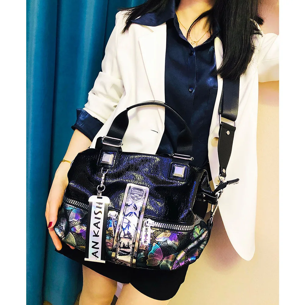 #6353-7 # New high-capacity crossbody bag, women's colorful printed handbag, stylish one shoulder bag