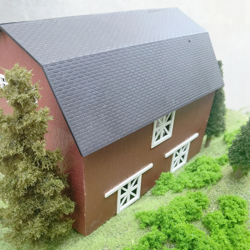 1/87 Ho Scale Deluxe Barn Chicken Coop Model Livestock Shed Building House Plastic Architecture Scale Train Railroad Layout