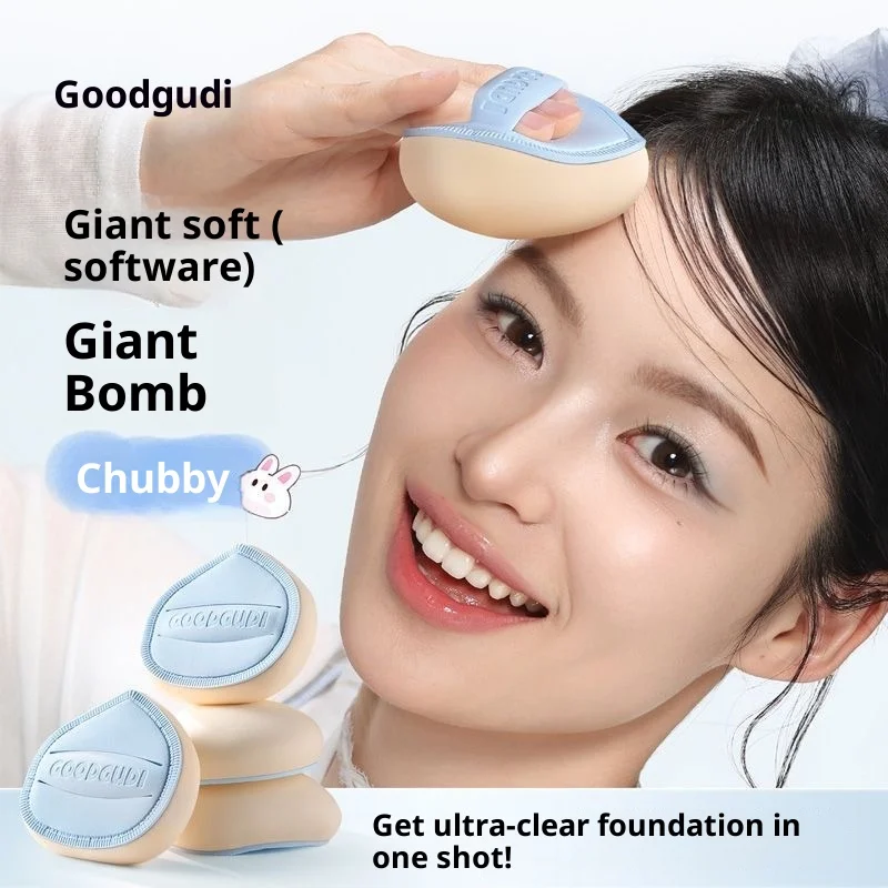 2PCS Thick Marshmallow Powder Puff Set Soft Dense Air Cushion Puff Foundation Blending Sponge Non-Absorbent Beauty Tool