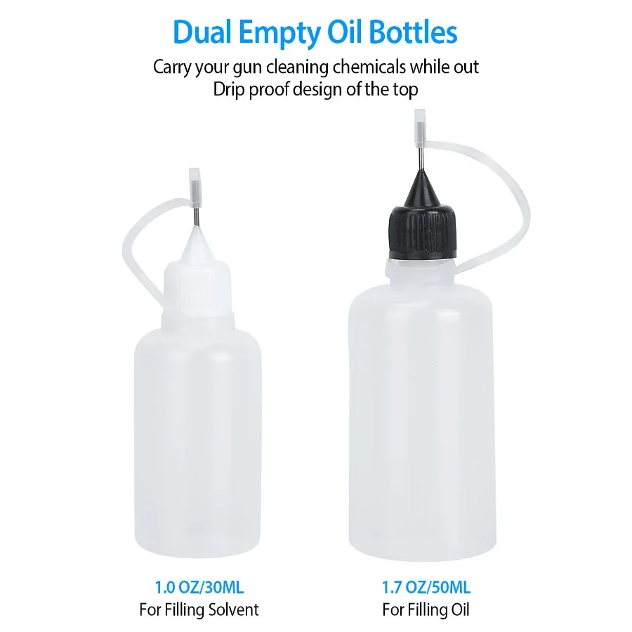 Kit de limpieza de pistola universal, cepillos de limpieza de pistola, fregonas, protector de manguito