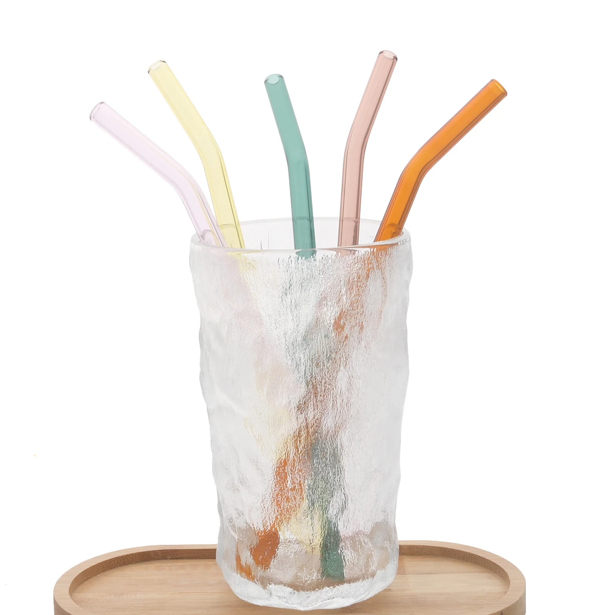 

Colorful High Borosilicate Glass Straws Set Eco Friendly Reusable Drinking Straw for Smoothies Cocktails Bar Accessories Straws