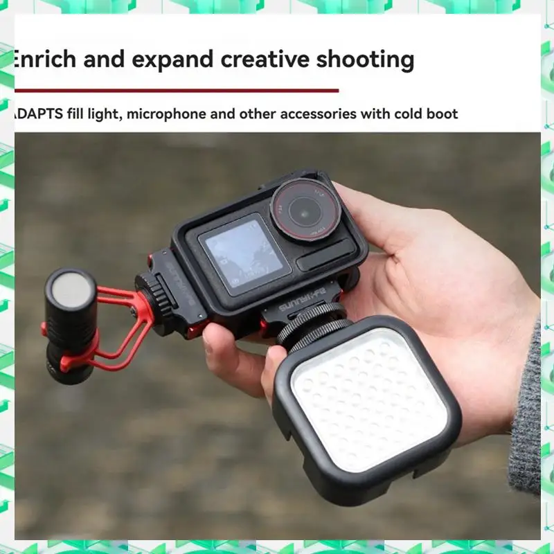 3C Electron Sunnylife Magnetic Quick-Release Cold Shoe Port For Osmo Action 5 Pro/4/3 Mount Quick-Release Fill Light Expansion A