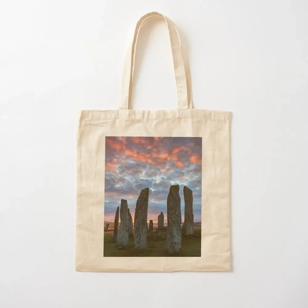 

Sunrise at Callanish Stone Circle Tote Bag bags woman 2025 large size bags custom fabric bag