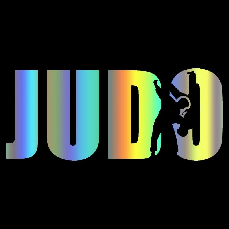 1PC Judo Wrestling Sports Fighter Car Stickers Anti Scratch UV Proof Multi Size Color Vinyl Decal Moto Styling Ornament