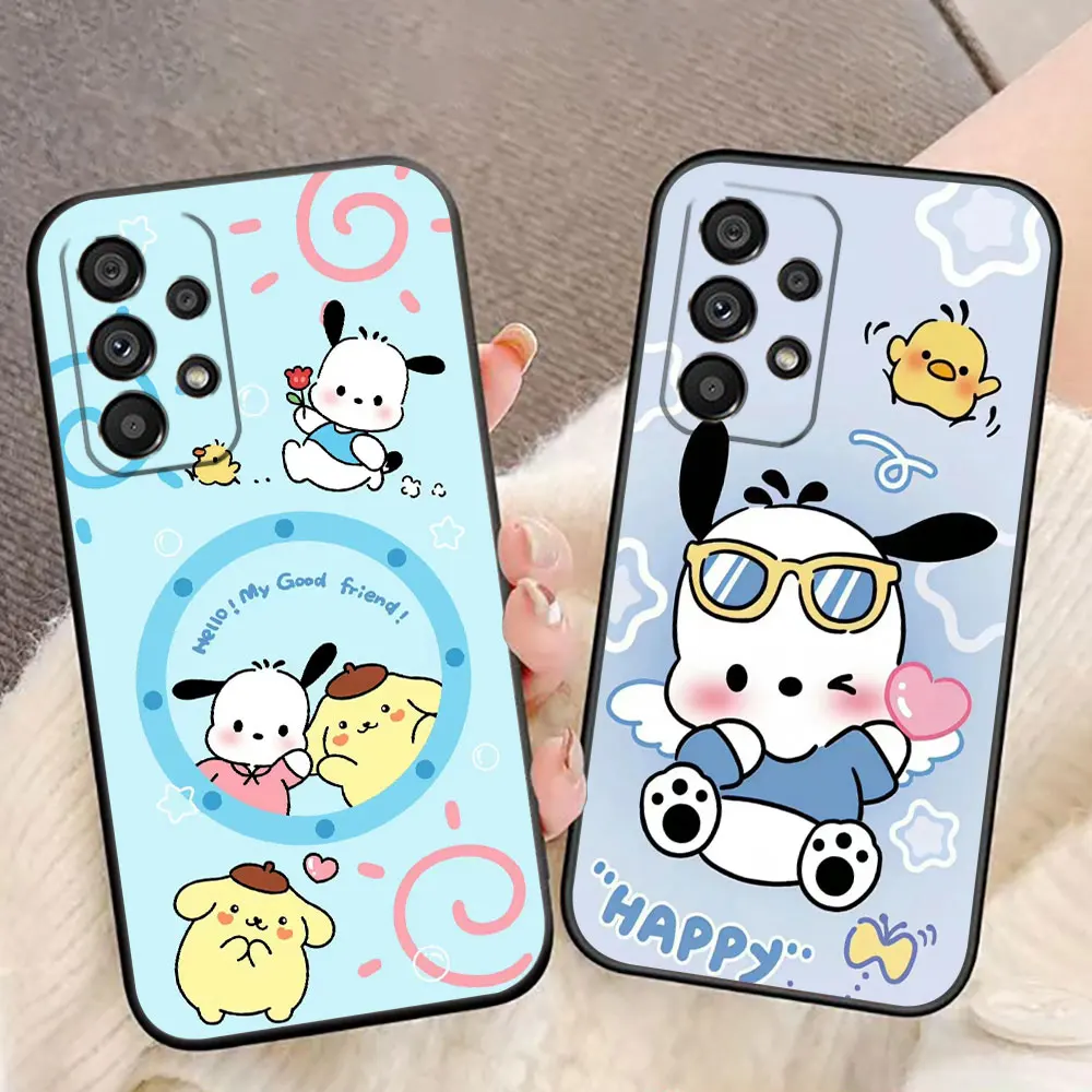 Pochacoo Dog Cinnamoroll Phone Case For Samsung Galaxy A72 A71 A55 A54 A53 A52 A42 A35 A34 A33 A32 A23 A22 A21S A20S Case Funda