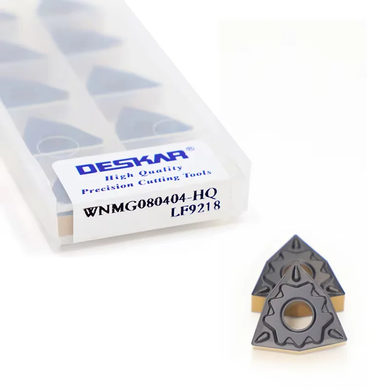 DESKAR WNMG080404 WNMG080408 HQ LF9218 مخرطة CNC أداة القطع كربيد إدراج خاص لأجزاء الصلب طلاء CVD مزدوج اللون #2