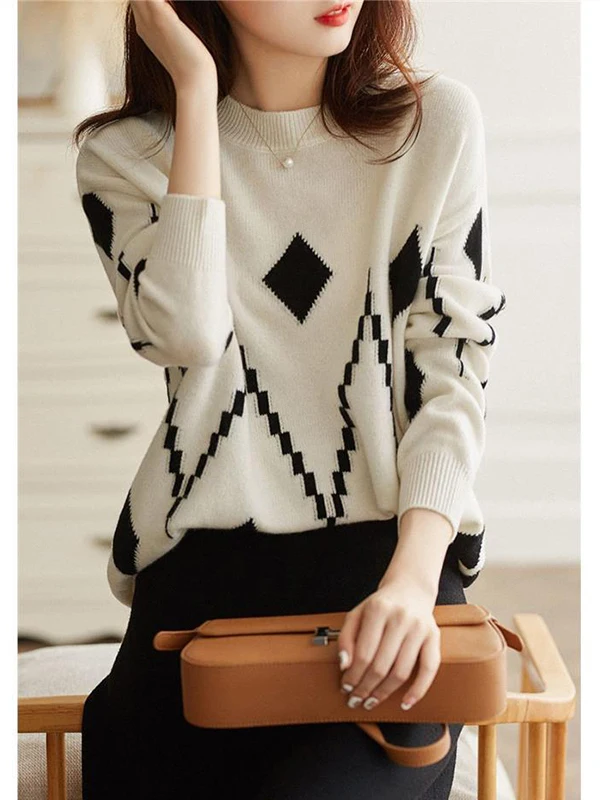 سترة نسائية فضفاضة مستديرة Ne Knitwear Summer ort Sve Street Sle بقصة ضيقة كاجوال أنيقة للشابات