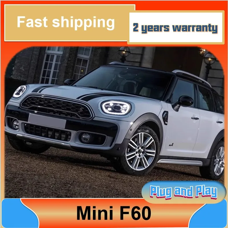 Car Styling for Mini Countryman Headlamp 2017-2019 Mini F60 Headlights BMW DRL Turn Signal Low High Beam Projector Lens