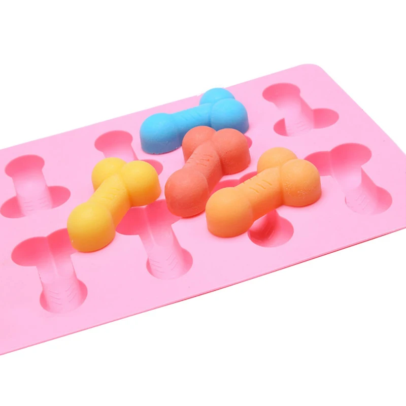 3D Sexy Penis Cake Mold Dick Ice Cube Tray Silicone Soap Candle Moulds Sugar Mould Mini Cream Forms Craft Tools Chocolate Tool - view 4