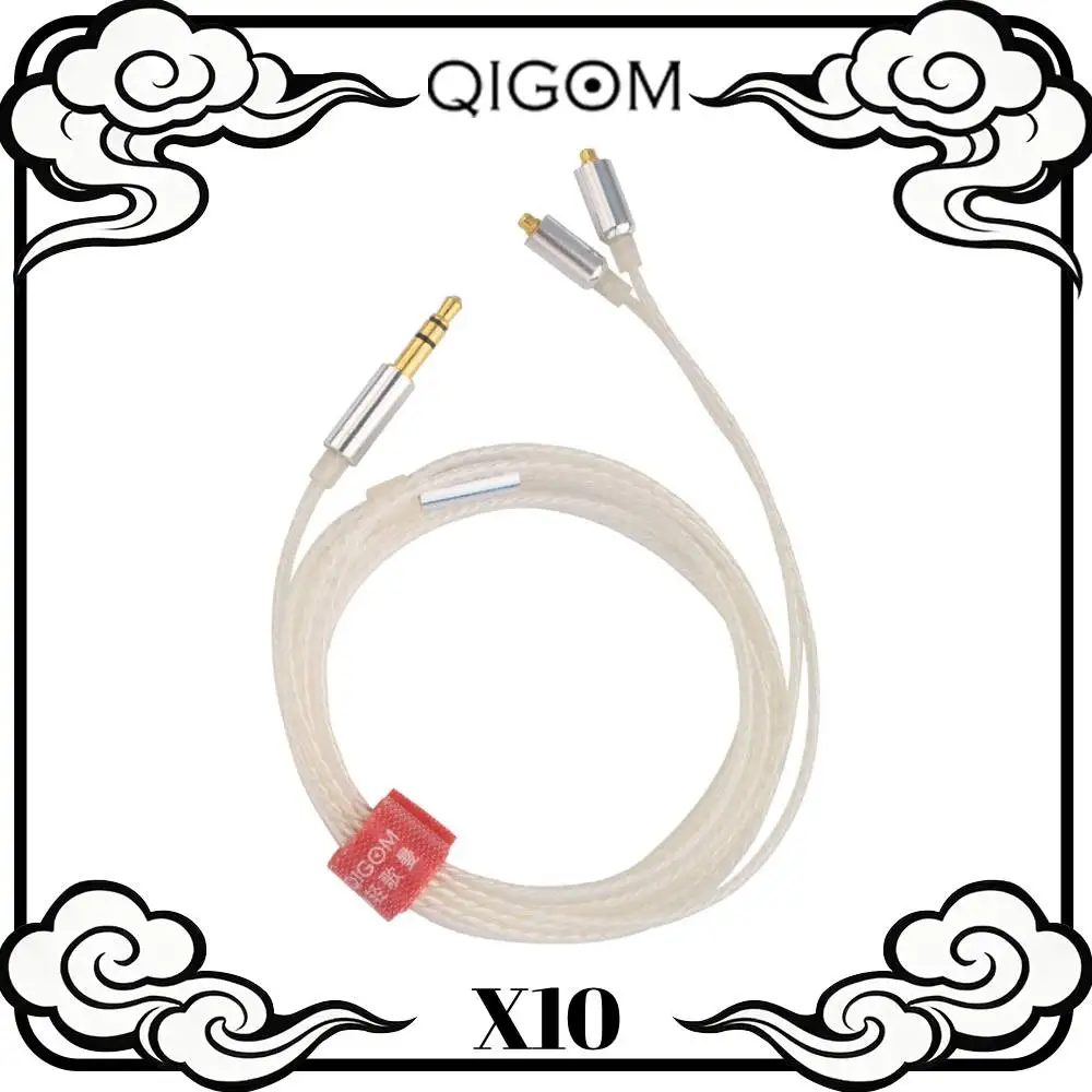 

QIGOM X10 MMCX Cable HIFI Earphone Replacement Cables In-Ear Headphone Extension Cable 3.5MM Single-ended