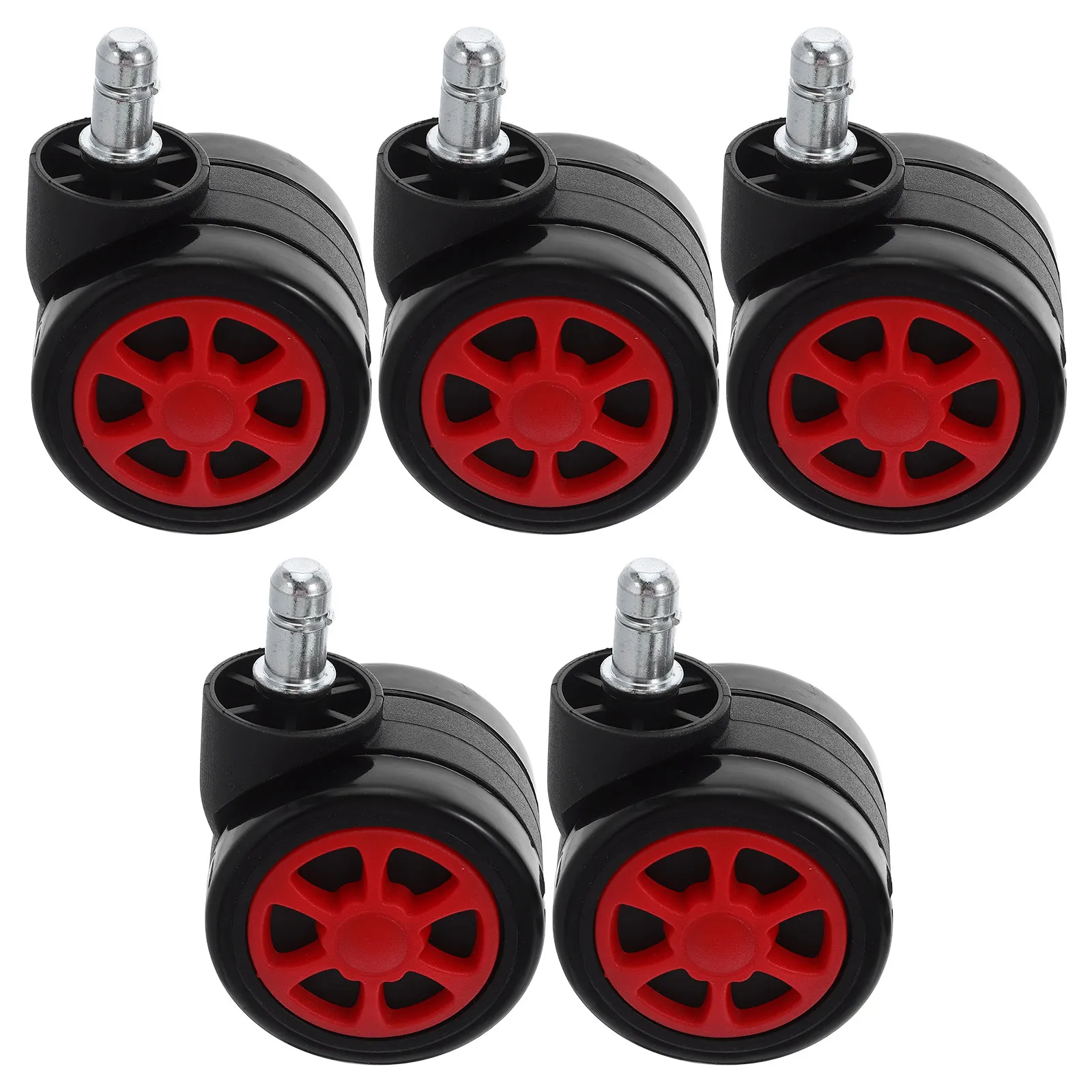 5Pcs Office Chair Wheels Replacement Set Heavy Duty Swivel Casters Compatible with Desk Chairs Gaming Chairs Hardwood Floor