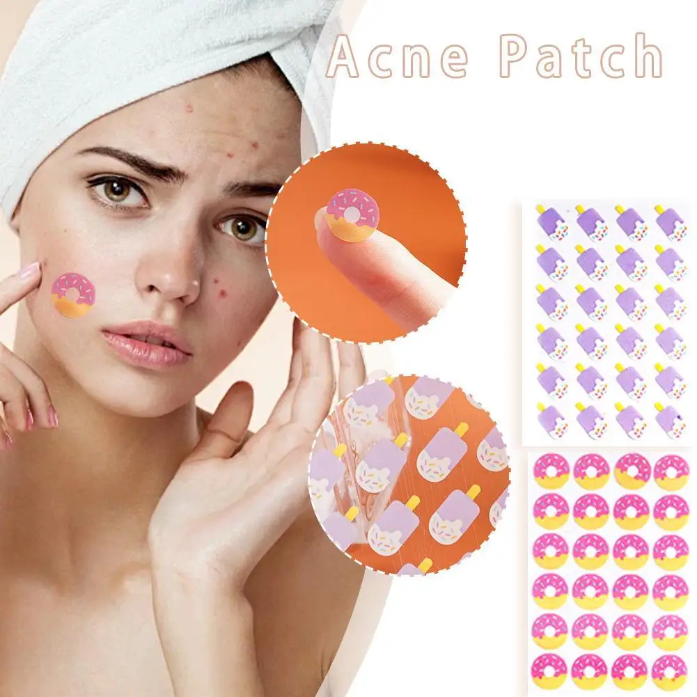 24 pz colorato carino a forma di cuore adesivo per il trattamento dell'acne invisibile rimozione della copertura dell'acne brufolo Patch adesivo per la cura della pelle