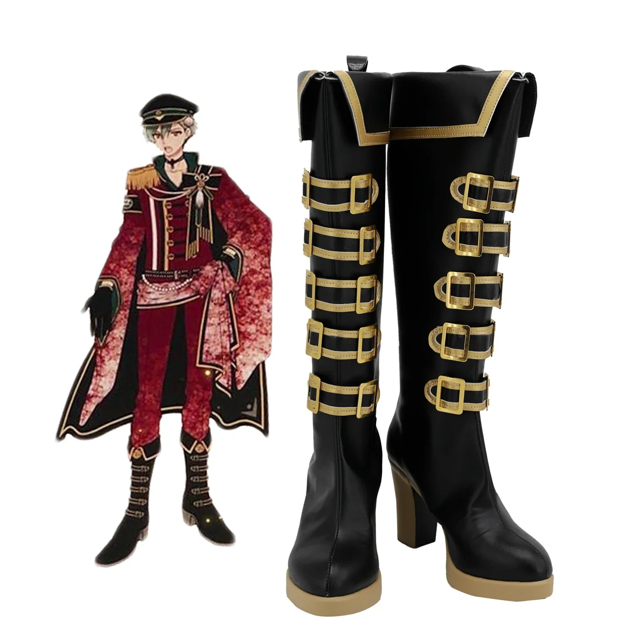 

Idolish 7 Haruka Isumi Cosplay Boots High Heel Leather Shoes Custom Made