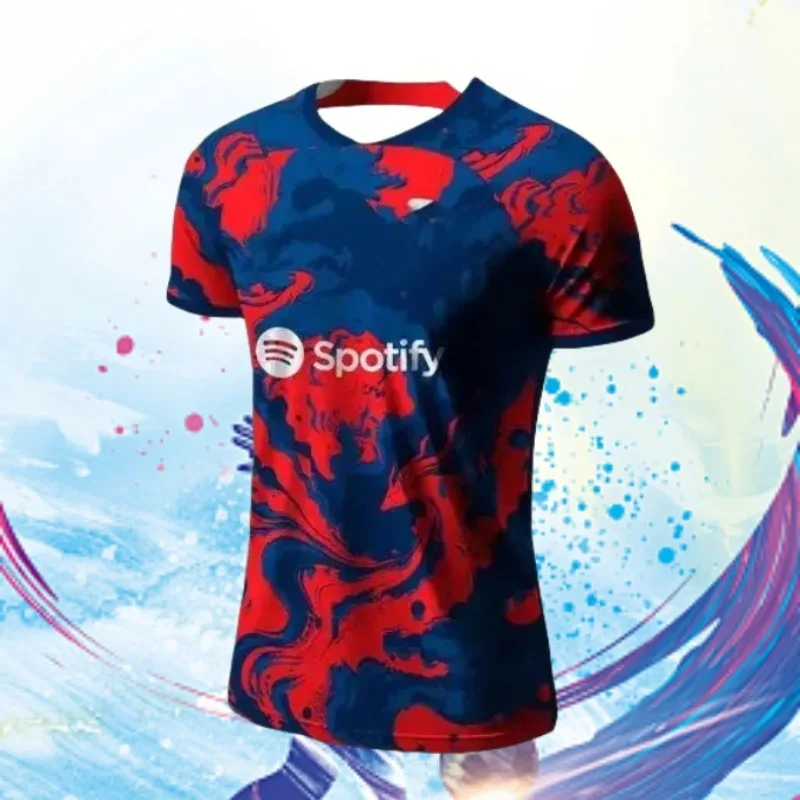 

Summer Barcelona Special Edition Football Jersey Men Women's Comfortable Breathable Quick Drying Motorcycle Training T-shirts