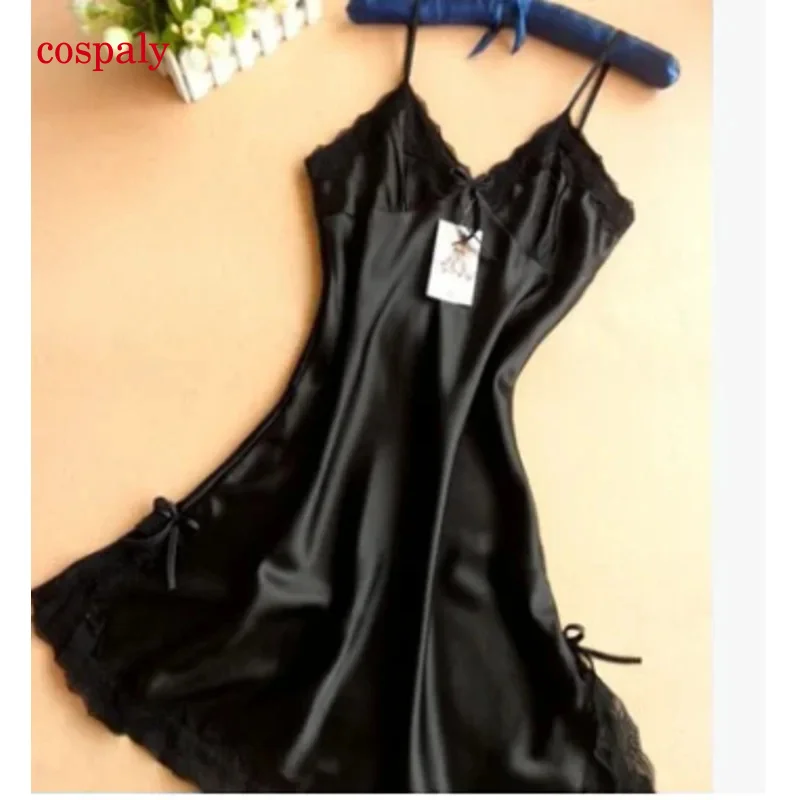 HOT 2019 Summer Sexy Night Dress Women Silk Briefs Ladies Lace Slips Sleepwear Plus SIZE XXL