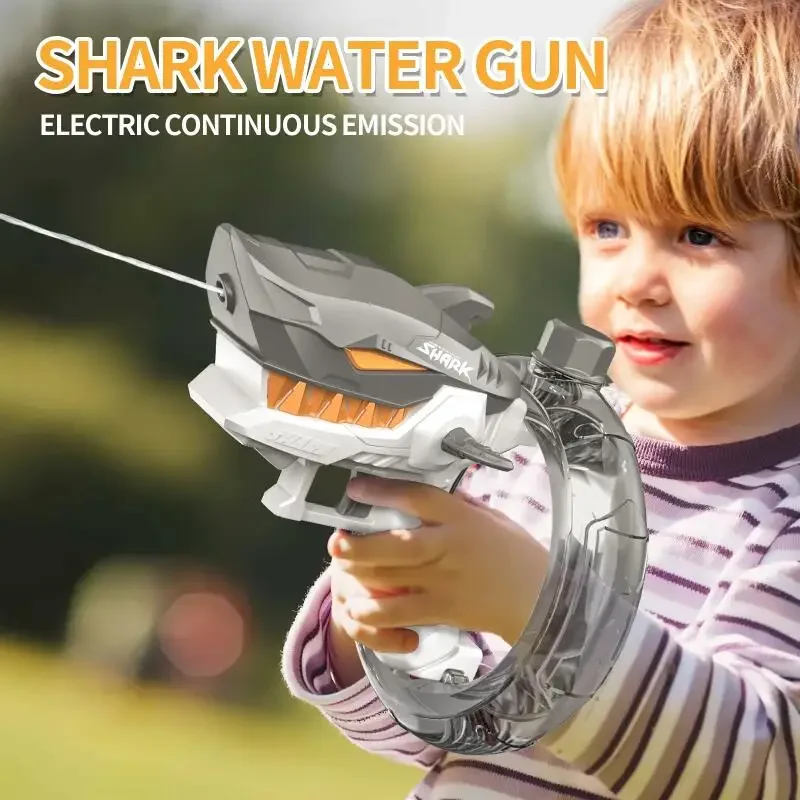 

Summer Large Handheld Shark Automatic Water Gun Toy Outdoor Electric Water Gun Children's Beach Swimming Pool Water Play Toy