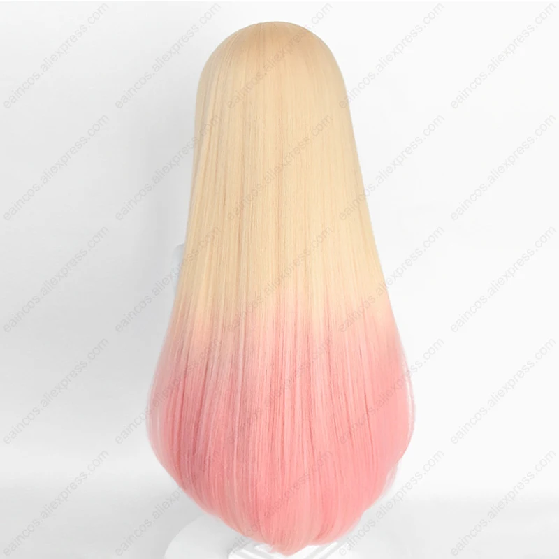 Pelucas de Cosplay de Anime Marin Kitagawa, pelo sintético resistente al calor, largo, liso, teñido Rosa degradado, 80cm