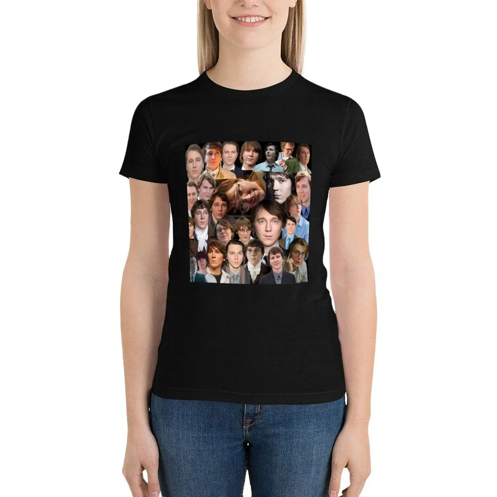 paul dano - I love paul dano photo collage T-Shirt Blouse vintage clothes tops workout t shirts for Women