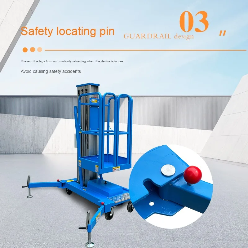 Lifting Platform Aluminum Alloy Electric Hydraulic Lift Automatic Small Mobile Aerial Work Lift